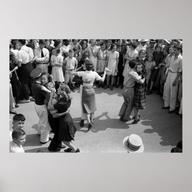 Poster Street Dance, Crowley, Louisiane, années 1930 (Devant)