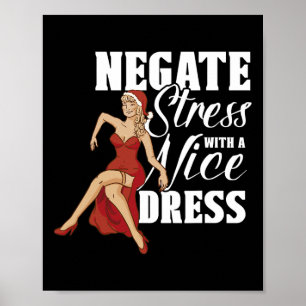 Poster Stress Négatif Avec Jolie Robe Sensibilisation Au