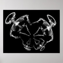 Stretched X-Ray Skeleton Family B&W