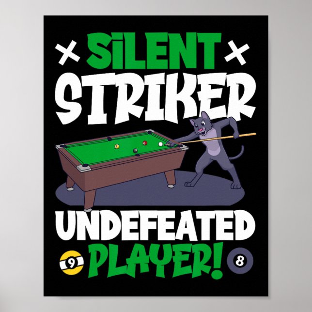 Poster Striker Silencieux - Billard Et Chat (Devant)
