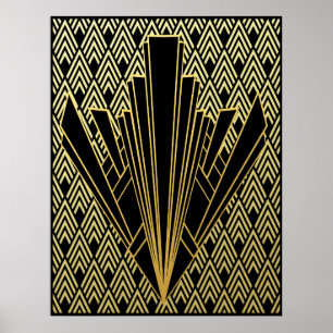 Poster Striking Art Deco Style