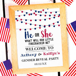 Poster String Lights 4 juillet Gender Revevela Party