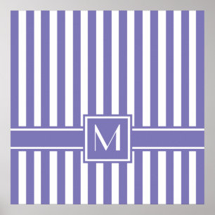 Poster Stripe avec monogram