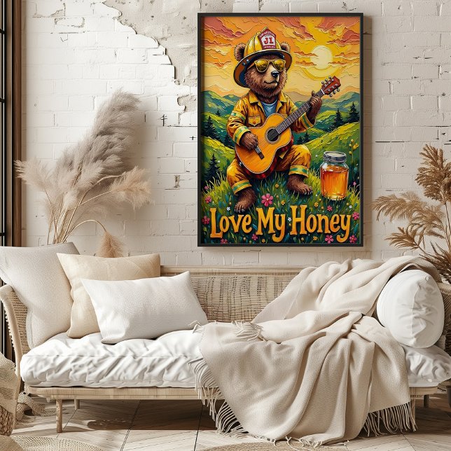 Poster Strums de coucher de soleil : Sérénade de la vallé (Créateur téléchargé)