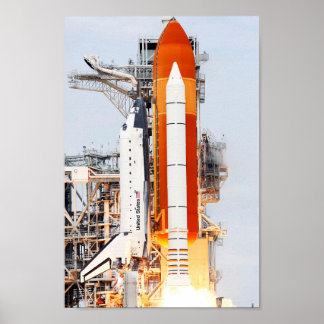 Poster STS-135 Space Shuttle Atlantis Side Photo Launch