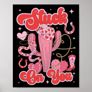 Poster Stuck On You Saint-Valentin Plante de Cactus Plant