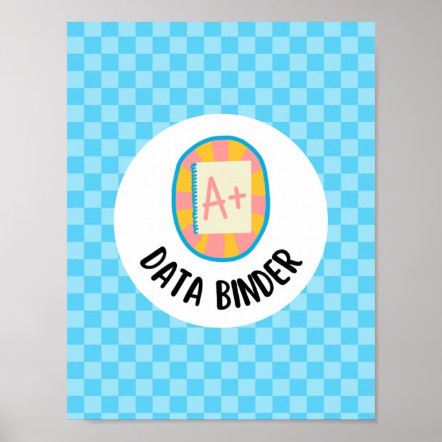Poster student data binder title page insert (Devant)