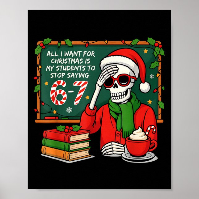 Poster Students Saying 6-7 67 Six Seven Funny Teacher Chr (Devant)