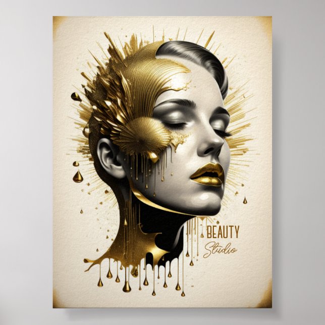 Poster Studio de beauté éditable commercial (Devant)