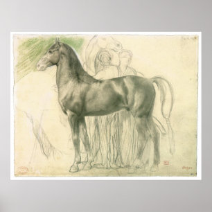 Poster Study of a Horse with Figures, c.1861 Edgar Degas