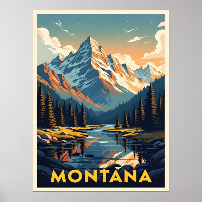 Poster Stunning Montana Landscape (Devant)