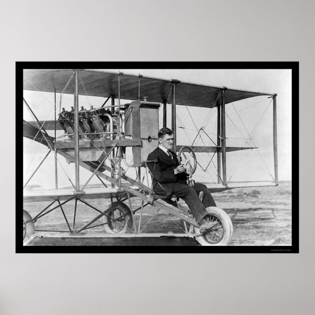 Poster Stunt Pilot Lincoln Beachey 1912 (Devant)
