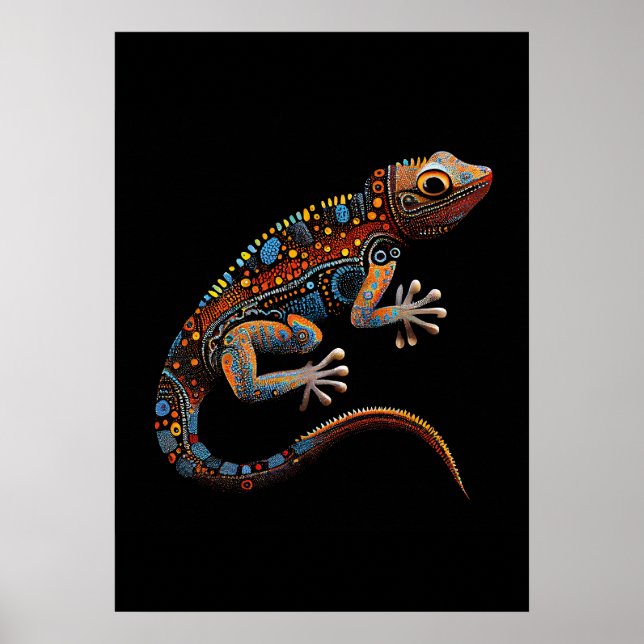 Poster Style art autochtone Goanna (Devant)