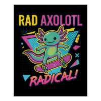 Style Axolotl Vintage skateboard Rad néon des anné