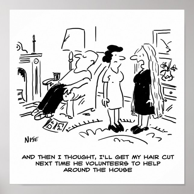 Poster Style cheveux longs en raison de l'absence de coup (Devant)