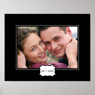 Poster Style Classique Photo Mat Personnalisé - Noir -