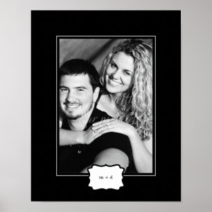 Poster Style Classique Photo Mat Personnalisé - Noir -