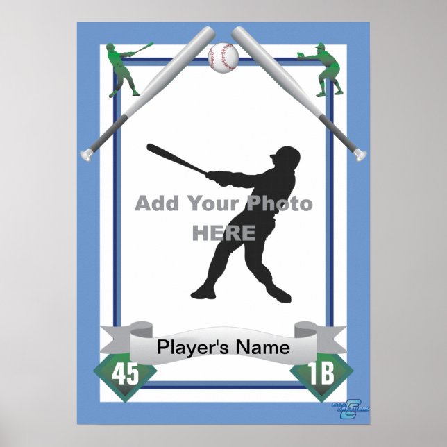 Poster Style de carte de base-ball (Devant)