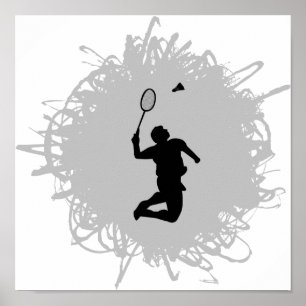 Poster Style de crible de Badminton