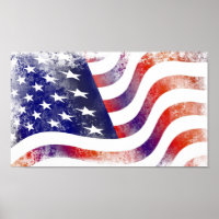 Style de Grunge Patriotique Faded American Drapeau