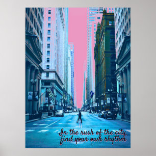 Poster Style de rue et exploration urbaine Rythme et vill
