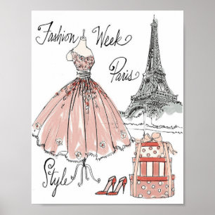 Poster Style de semaine de mode d'Apple sauvage Paris