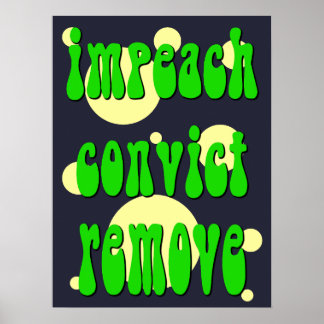 Poster Style des années 1960 Impeachment Condamner Renvoy