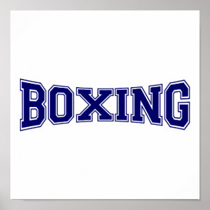 Poster Style d'université de boxe