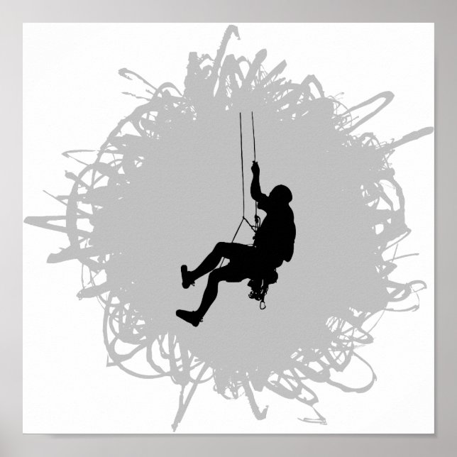 Poster Style Escalade de montagne Scribble (Devant)