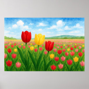 Poster Style européen et américain Tulipes originales Lan