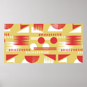 Poster style géométrique moderne abstrait vintage sans fu