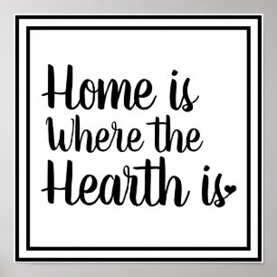 Poster Style Hygge nordique  La maison est le coeur