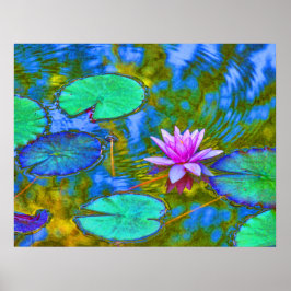 Poster Style impressionniste Lilypad dans le jardin itali