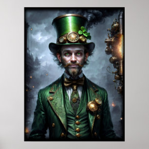 Poster Style Leprechaun Steampunk