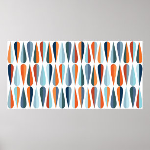Poster Style moderne du milieu du siècle rétro sans coutu
