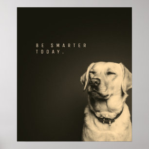 Poster Style moderne habillé de chien élégant style sepia