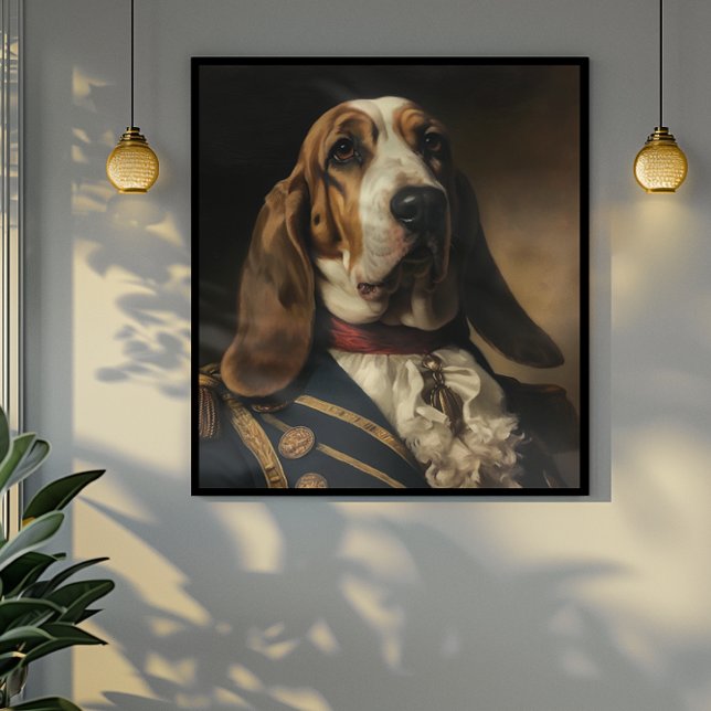 Poster Style Napoléon Basset Hound (Créateur téléchargé)