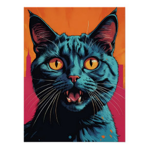 Poster Style Pop Portrait Chat