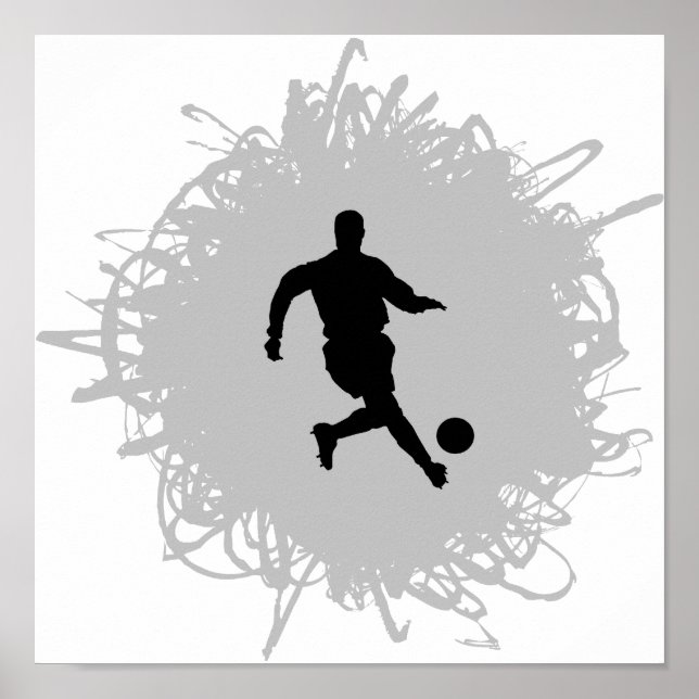 Poster Style Soccer Scribble (Devant)