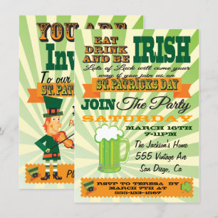 Poster Style St. Patrick's Day Party Einladung