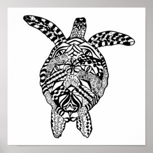 Poster Style Turtle 2