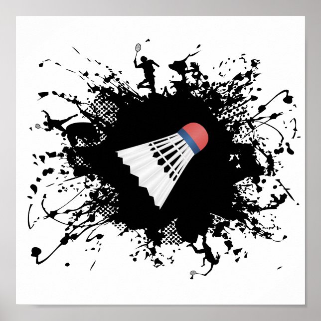 Poster Style urbain de Badminton (Devant)
