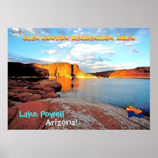 Poster Style Vintage du lac Powell
