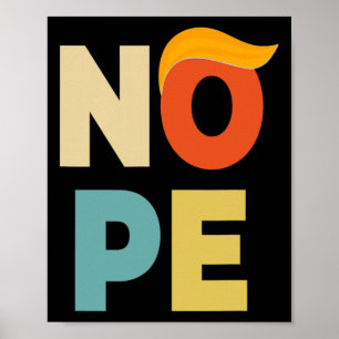 Poster Style Vintage gras drôle Anti-trump