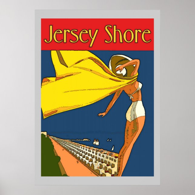 Poster Style Vintage Jersey Shore (Devant)