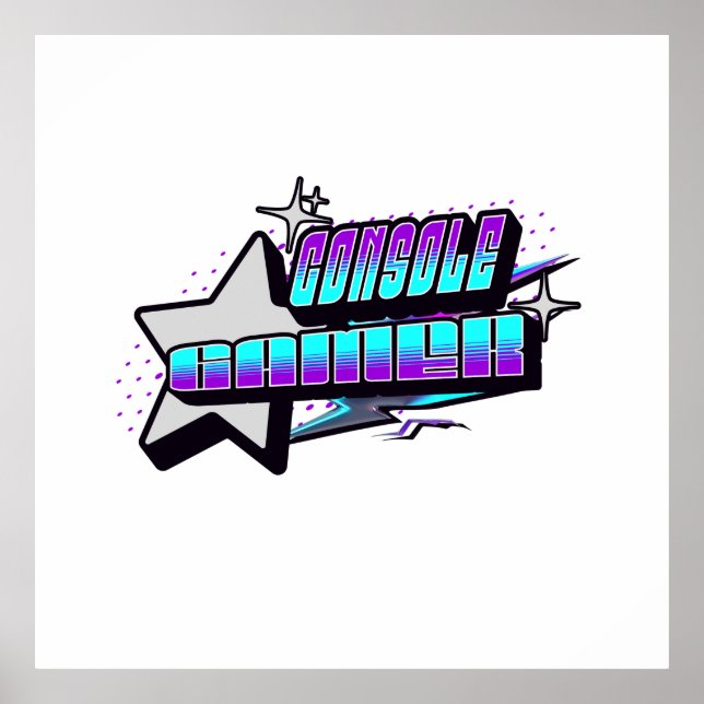 POSTER STYLE Y2K DE CONSOLE GAMER (Devant)