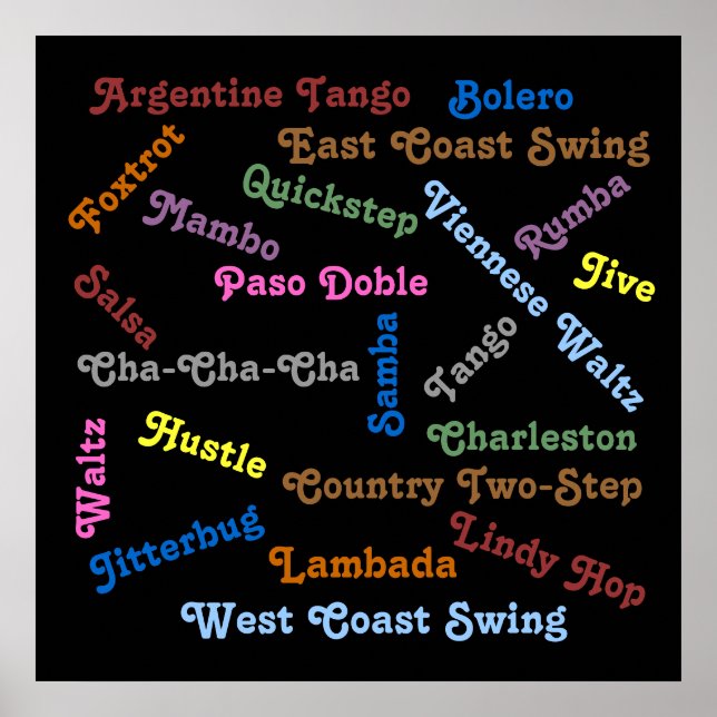Poster Styles de danse de salle de bal (Devant)