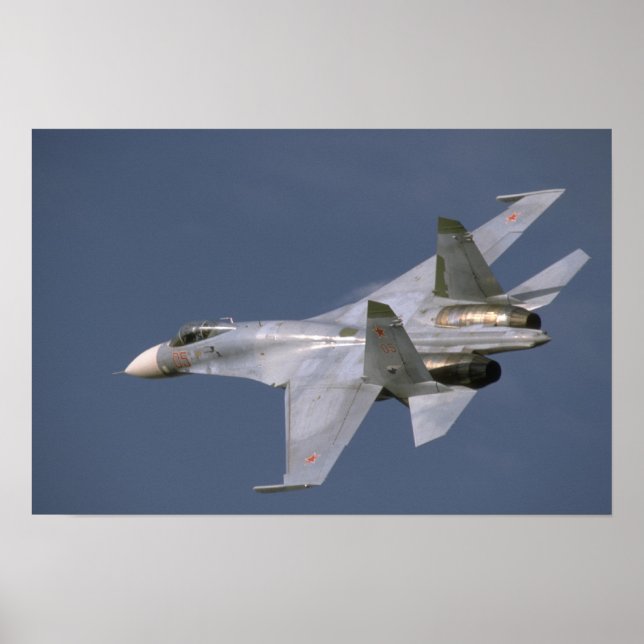 Poster SU-27 Soviétique En Vol (Devant)