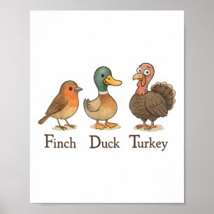 Poster Subtil Bird Anti Trump Shirt Retro Bird Finch Duck