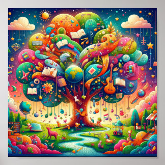 Poster Subtil Wonders : L'affiche de l'arbre d'apprentiss